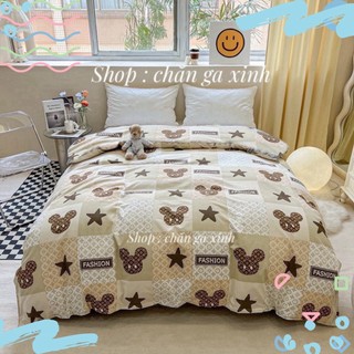 Bộ Vỏ Chăn Ga Gối 5 Món Cotton poly gồm vỏ chăn mền, drap ga giường và 2 vỏ gối và vỏ ôm