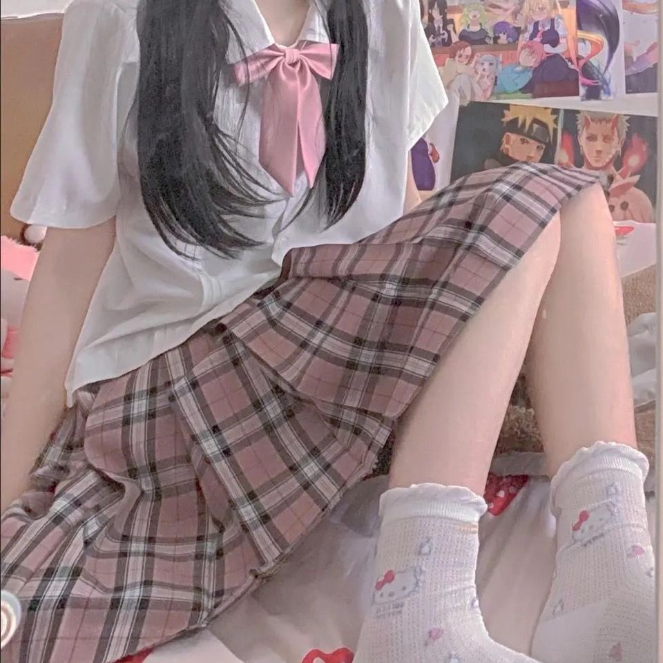 Jiashucheng Vớ Ống Dài Phối Lưới Mỏng Thoáng Khí Họa Tiết Hoạt Hình Dễ Thương Thời Trang Mùa Hè Cho Nữ