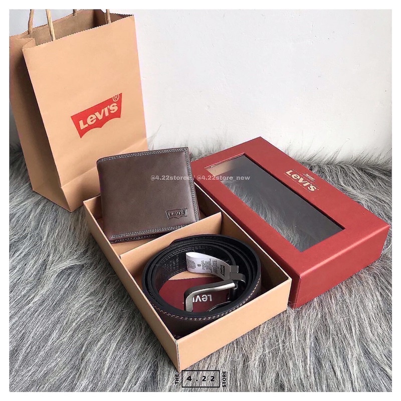 ẢNH THẬT - SET VÍ THẮT LƯNG LEV CAO CẤP