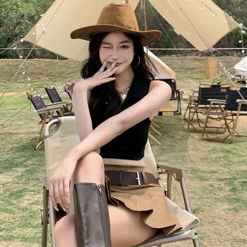 Chân Váy Chữ a Ngắn Lưng Cao Xếp Ly Phong Cách Preppy Cổ Điển Thời Trang Xuân Hè Hàng Mới Dành Cho Bạn Nữ