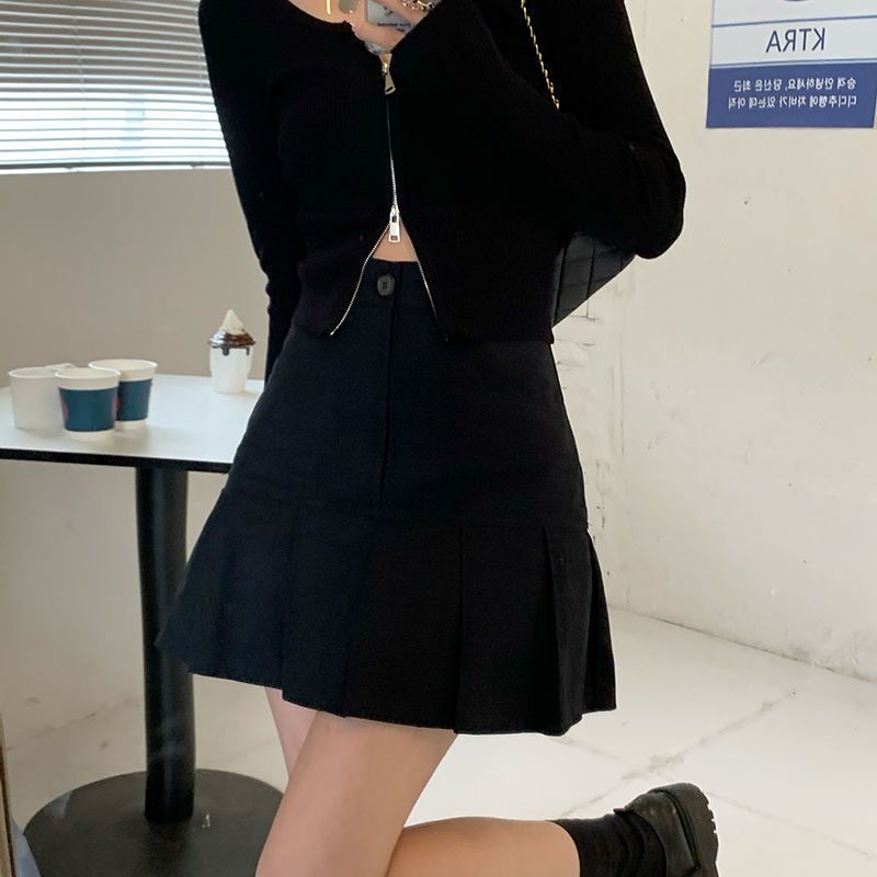 Jiashucheng Chân Váy Xếp Ly Lưng Cao Phong Cách Hàn Quốc Thời Trang Mùa Hè Hàng Mới Dành Cho Bạn Nữ