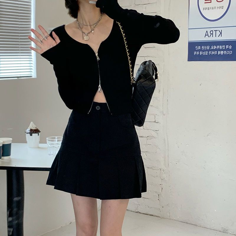 Jiashucheng Chân Váy Xếp Ly Lưng Cao Phong Cách Hàn Quốc Thời Trang Mùa Hè Hàng Mới Dành Cho Bạn Nữ