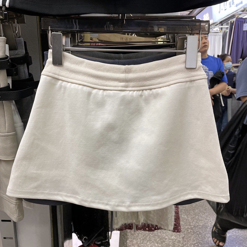 Jiashucheng Đầm Ngắn Dáng Chữ a Lưng Cao Phối Dây Rút Màu Đen Thời Trang Mùa Hè Cho Nữ