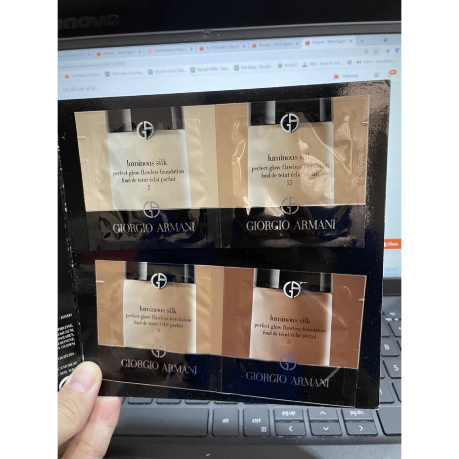 [AUTH 1000%] [Sample Foundation] Kem Nền nhiều hãng Shi.seido, Gu.cci, Gi.orgio A.rm.ani, Make Up Forever,..