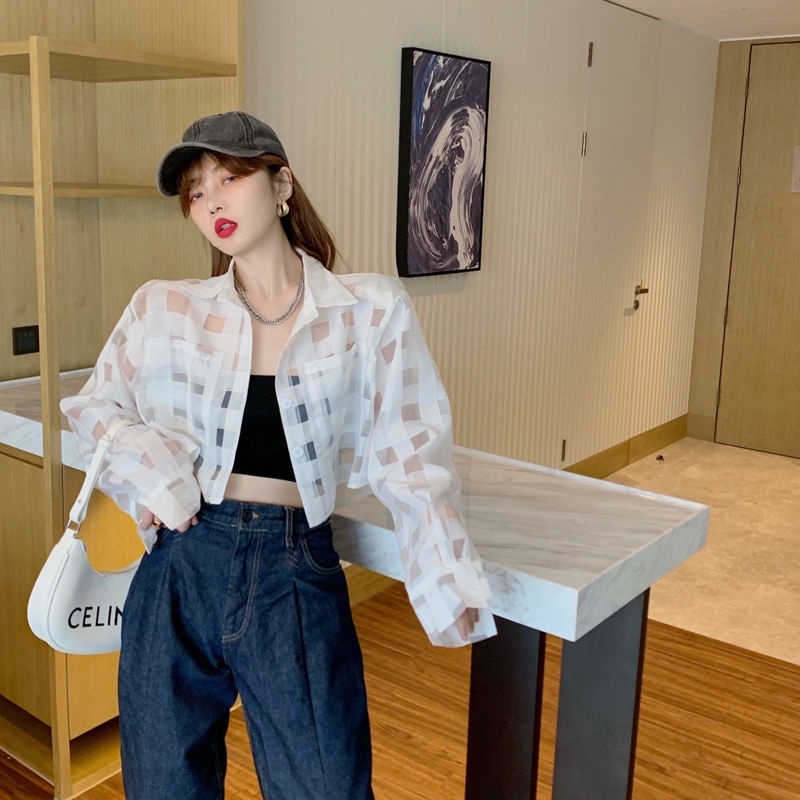 Jiashucheng Áo Sơ Mi Tay Dài Chống Nắng Thiết Kế Mỏng Thời Trang Mùa Hè Phong Cách Mới Dành Cho Nữ