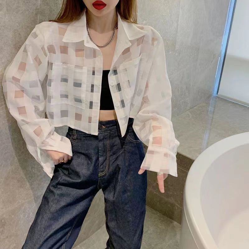 Jiashucheng Áo Sơ Mi Tay Dài Chống Nắng Thiết Kế Mỏng Thời Trang Mùa Hè Phong Cách Mới Dành Cho Nữ