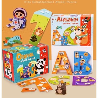 Bộ Xếp hình PUZZLE học số đếm và bảng chữ cái siêu đẹp cho bé.