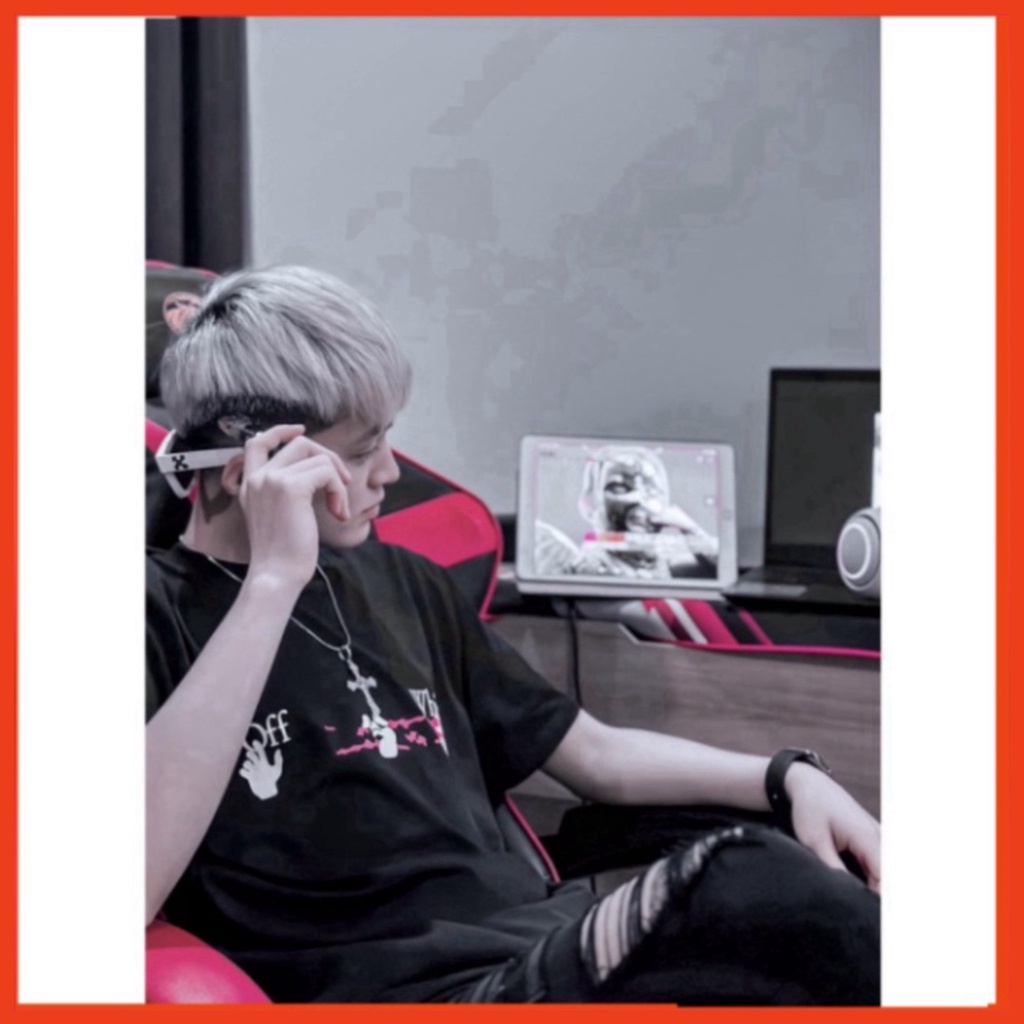 Áo Phông Nam Nữ In Chữ Off White dấu X vảy loang hồng hai mặt ,Áo Thun Unisex 2 Màu Đen Trắng Siêu Cấp Cực Nét 20