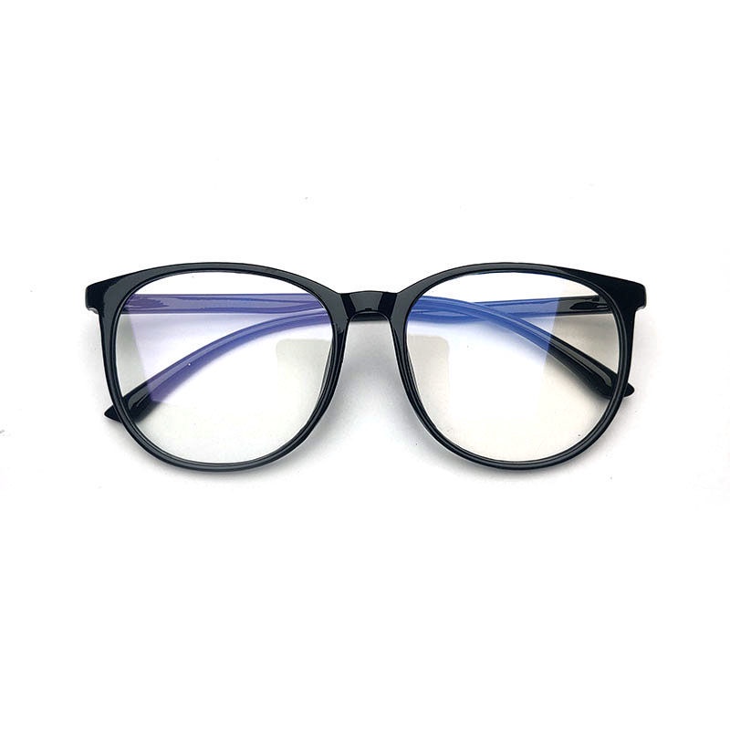 Mắt Kính Gọng Tròn Siêu Nhẹ Chống Ánh Sáng Xanh Chống Tia Bức Xạ Thời Trang Cho Nữ
