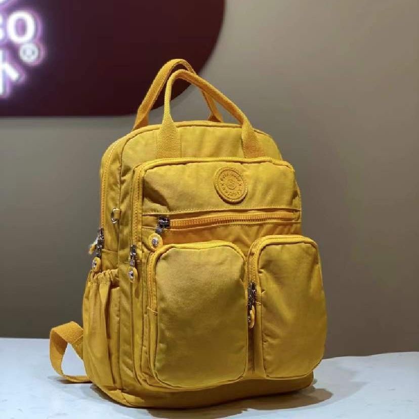 Ba Lô nylon Siêu Nhẹ Nhiều Túi Chống Thấm Nước 14 inch Phong Cách Nhật Bản Cho Nữ
