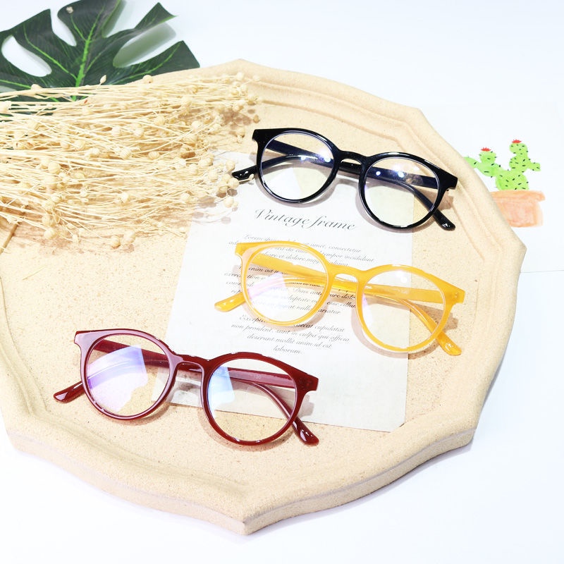 Kính Chống Tia Bức Xạ Ánh Sáng Xanh / Đen Trơn Thời Trang Cho Bé Trai Và Gái