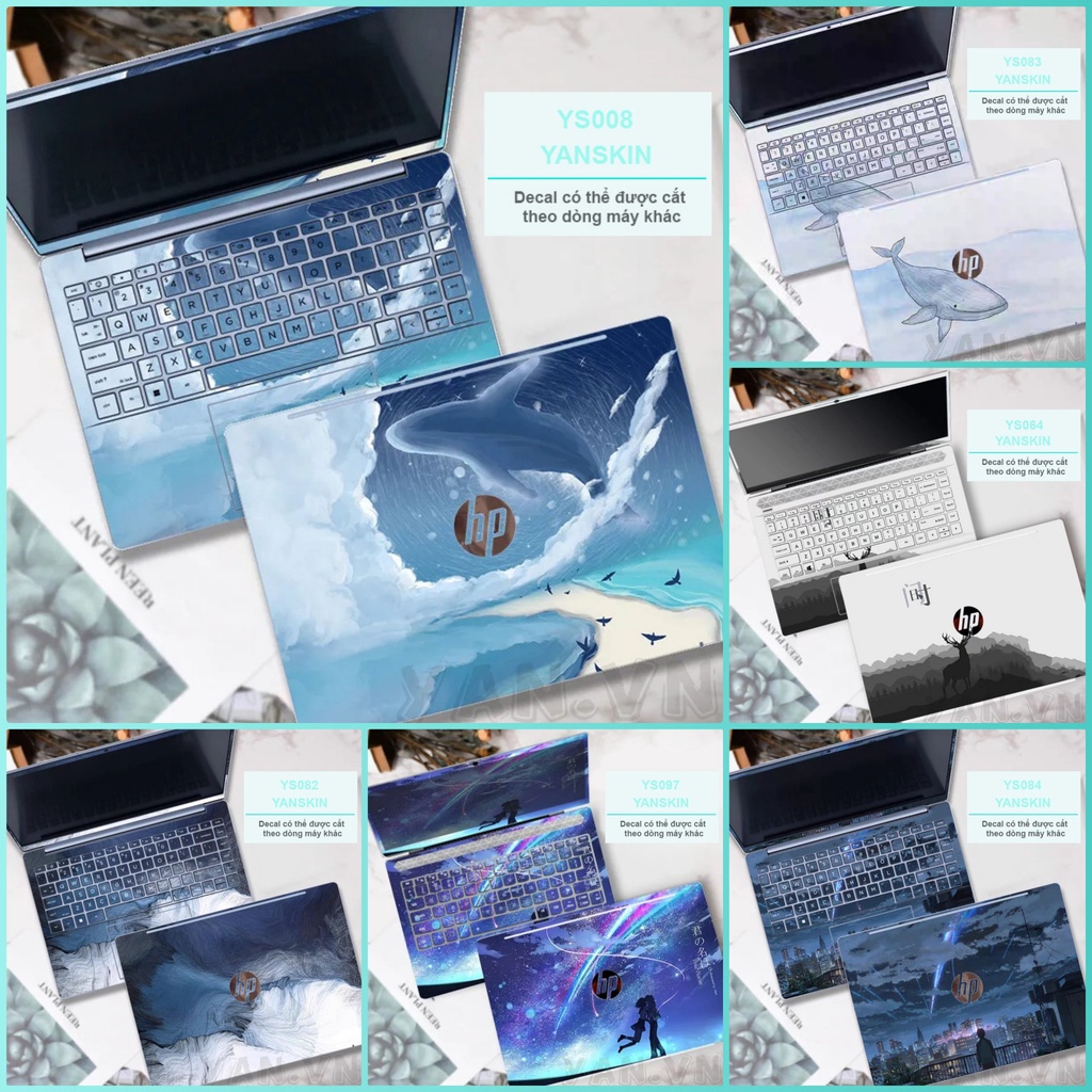 Skin Laptop Chống Trầy Mẫu Nhẹ Nhàng - Skin Laptop Không Gây Nóng Asus Lenovo Hp,...