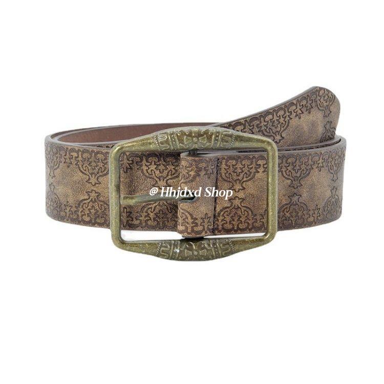 Thắt Lưng Màu Nâu In Hoạ Tiết Nghệ Thuật Phong Cách Retro