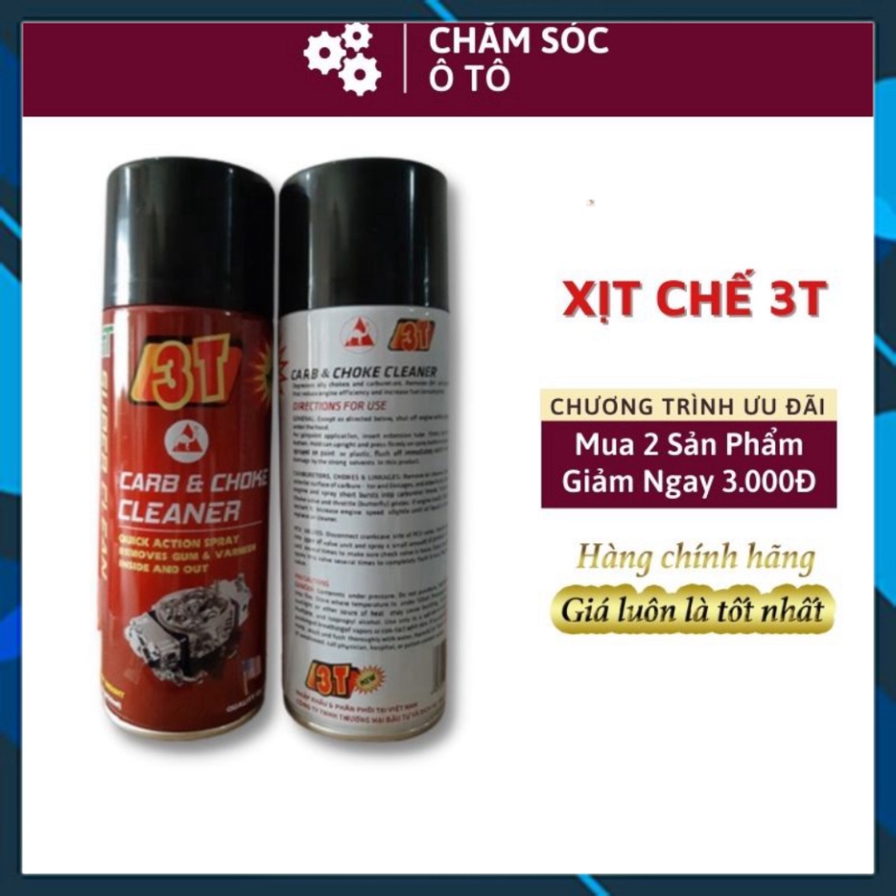 Xịt chế 3T 🔥 Freeship 🔥 Chai Xịt & Xúc Bình Xăng Con,Rửa Họng Ga, Rửa Xy Lanh, Vệ Sinh Kim Phun 3T c