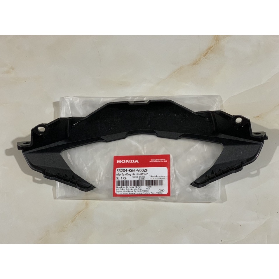 Nắp ốp đồng hồ | Trang trí Air Blade 125  màu Xám đen chính hãng Honda