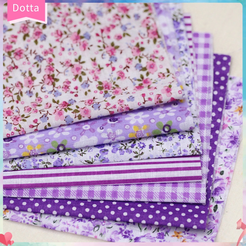 Set 50 Miếng Vải Cotton 10X10Cm Họa Tiết Hoa Dùng May Đồ Búp Bê DIY