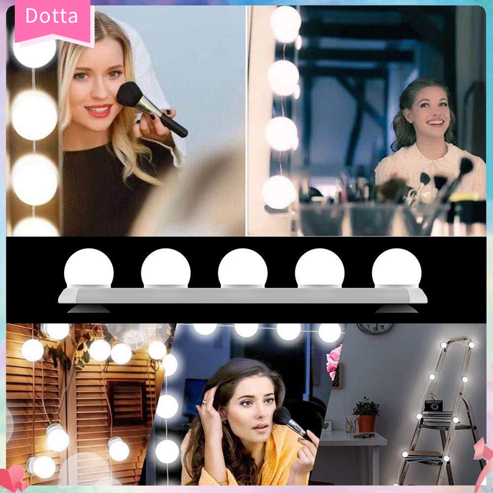 Đèn Led Trang Điểm Gắn Gương Trang Điểm 5 Bóng Có Giác Hút Tiện Dụng