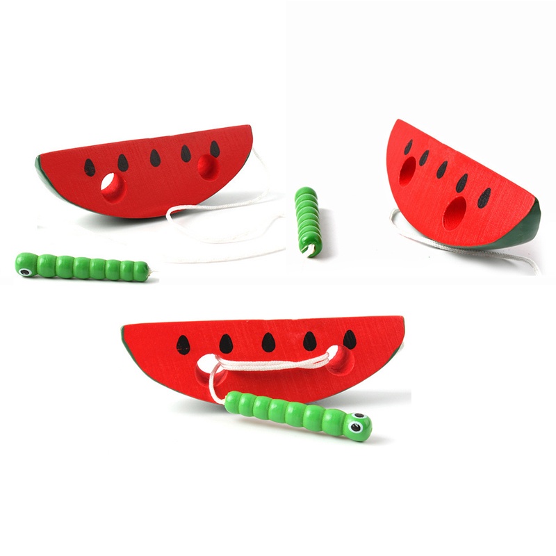 Đồ Chơi Hình Sâu Bướm Ăn Táo Bằng Gỗ Dành Cho Trẻ Em luyện tay