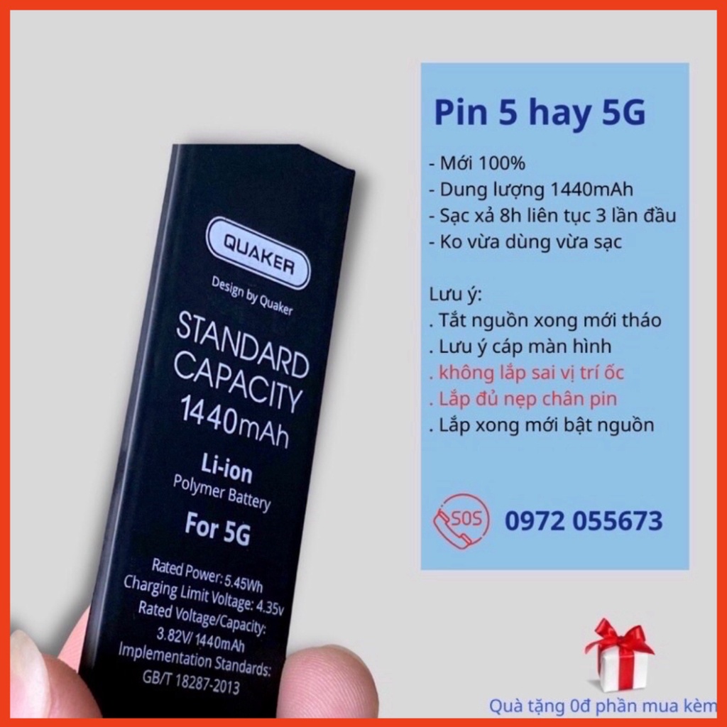 PIN EU ZIN Cho IP 5/ 5s/ 5c/ 5se/ 6/ 6p/ 6s/ 6sp/ 7/ 7p/ 8/ 8p Mới 100% Bảo Hành 12 Tháng Tặng Kèm Siu Dán MDst