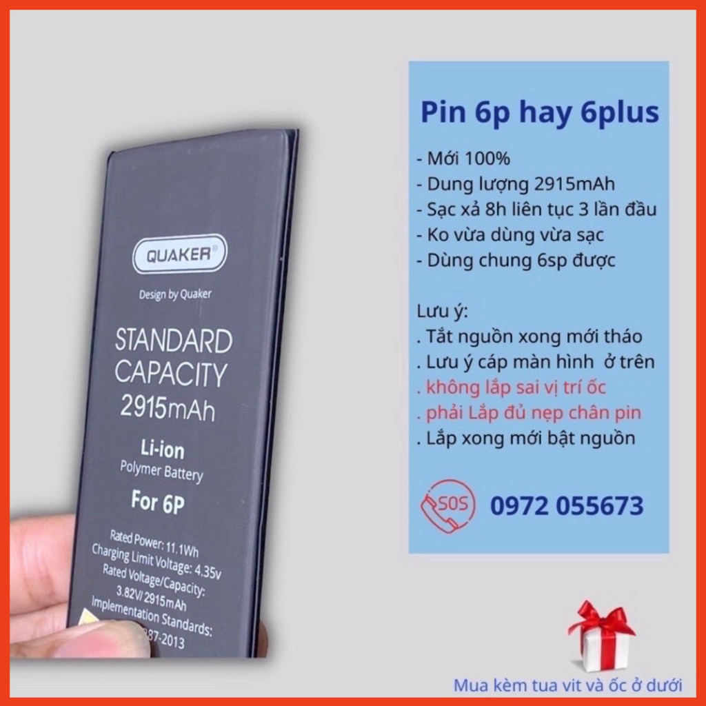 PIN EU ZIN Cho IP 5/ 5s/ 5c/ 5se/ 6/ 6p/ 6s/ 6sp/ 7/ 7p/ 8/ 8p Mới 100% Bảo Hành 12 Tháng Tặng Kèm Siu Dán MDst