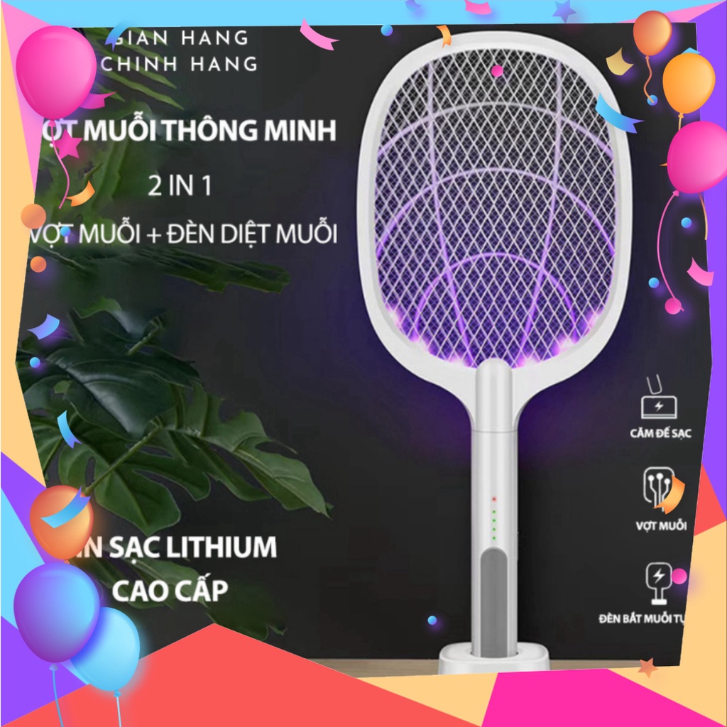Vợt Muỗi Thông Minh Kiêm Đèn Bắt Muỗi Tự Động 2 Trong 1 Pin Sạc Cao Cấp Hot 2023 ( Bảo Hành 12 Tháng ) Hàng Đẹp
