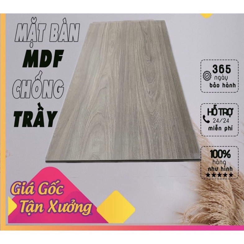 Mặt Bàn Gỗ MDF 60x40 Phủ Melamine Chống thấm nước .