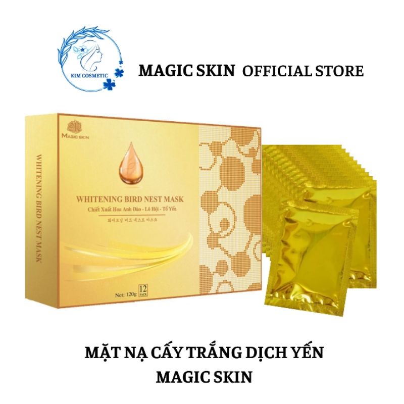 (Lẻ 1 gói) Mặt nạ cấy trắng dịch yến MAGIC SKIN - Whitening Bird Nest Mask 10g/gói