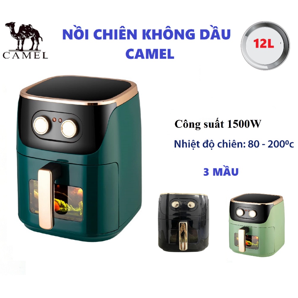 NỒI CHIÊN KHÔNG DẦU CAMEL 12L/ 10 LÍT NỘI ĐIA TRUNG