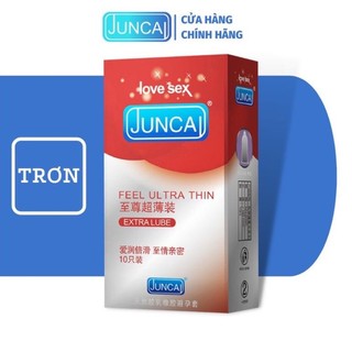 Bao cao su Juncai Feel Untra Thin, siêu mỏng, x2 bôi trợ, hộp 10 bcs