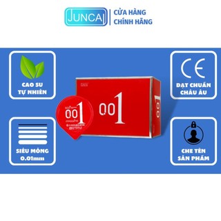 Bao cao su juncai 0.01 ultra slim siêu mỏng, nhiều gel
