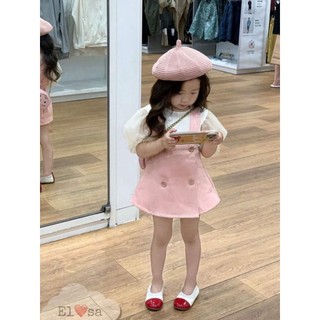 set áo +váy yếm kaki