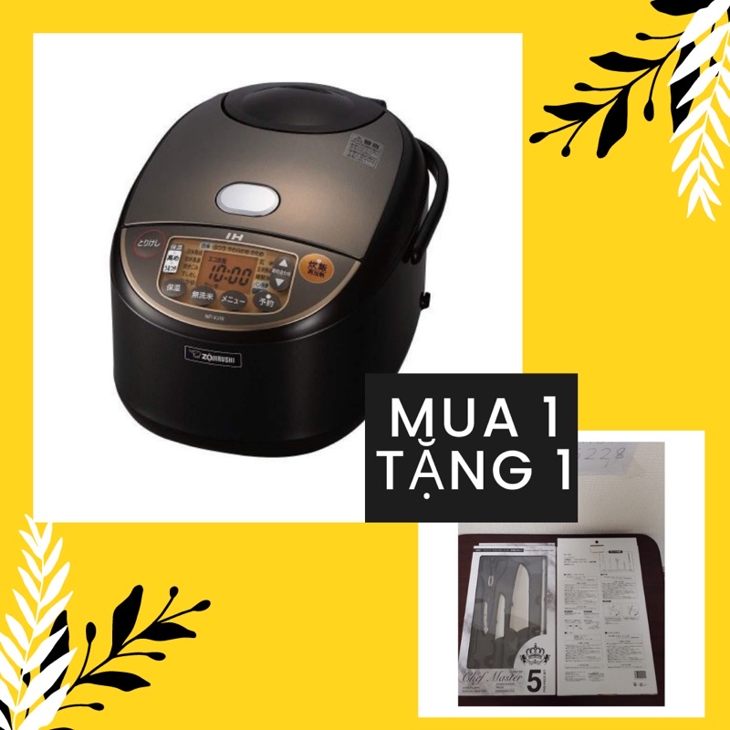 ⚡Tặng kèm 01 bộ dao ⚡️ Nồi cơm điện cao tần Zojirushi 1 lít nội địa Nhật Bản