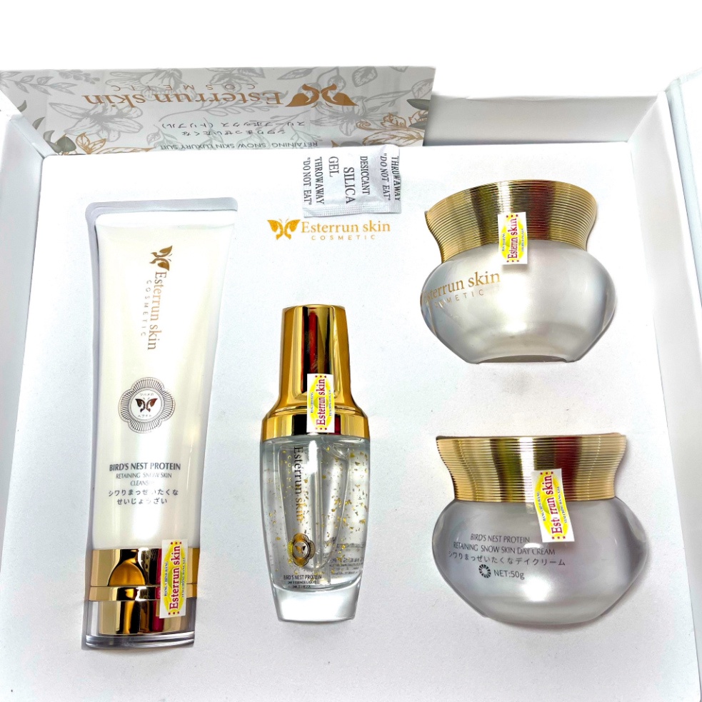 Bộ kem Esterrun skin Nhật Bản 4 in 1 chuyên nám tàn nhang trắng da lão hóa hư tổn