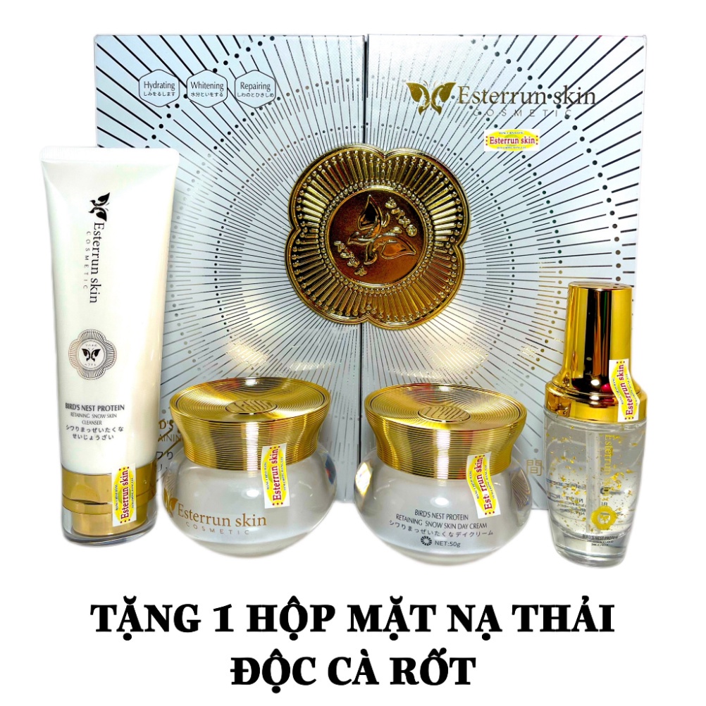 Bộ kem Esterrun skin Nhật Bản 4 in 1 chuyên nám tàn nhang trắng da lão hóa hư tổn