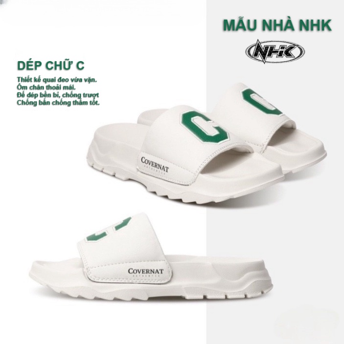 Dép nam nữ, quai ngang unisex. Đế nâng chiều cao 5cm, êm nhẹ, chống trơn trượt không thấm nước.