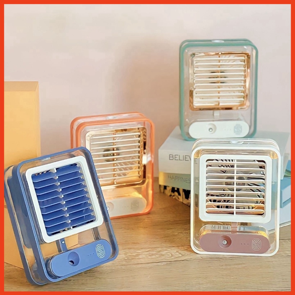 Quạt điều hòa mini để bàn hơi nước🍀FREESHIP🍀Quạt phun sương mini để bàn tích điện - Công Nghệ Số BV MDst