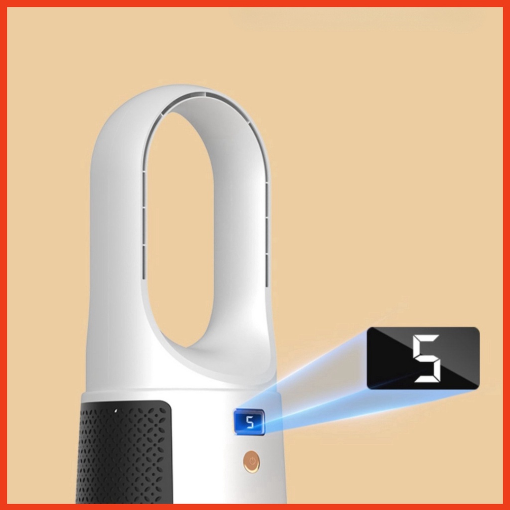 Quạt tích điện không cánh để bàn sạc USB 6 chế độ màn hình LED đa chức năng, bảo hành 12 tháng MDst | BigBuy360 - bigbuy360.vn
