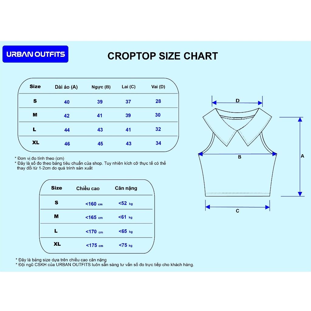 Áo Thun 3 Lỗ Croptop CRT003 Urban Outfits / Esmée