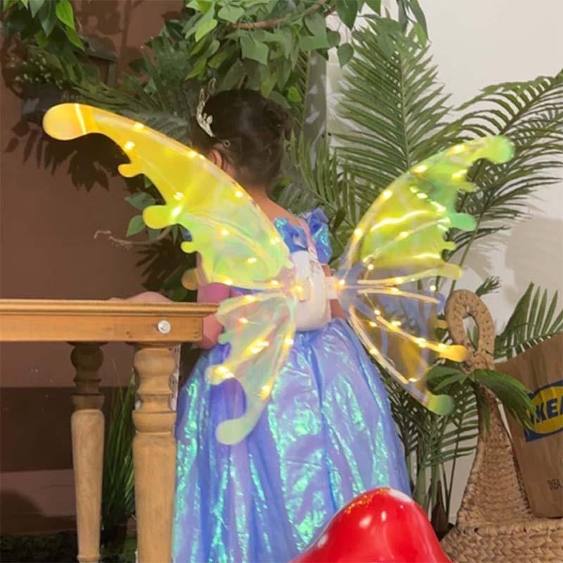 Cánh Bướm Điện Tử Cỡ Lớn, Hoá Trang Cánh Tiên, Thiên Thần - Fairy wings Điện Tử Phát Nhạc Và Đèn