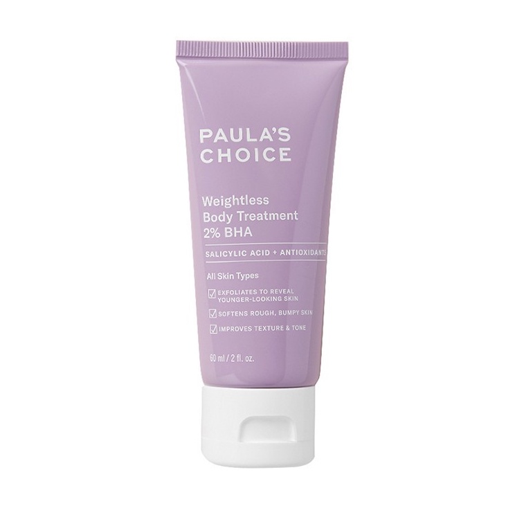 Kem dưỡng thể ngừa viêm lỗ chân lông Paula’s Choice WEIGHTLESS BODY TREATMENT WITH 2% BHA Trial size-60ml
