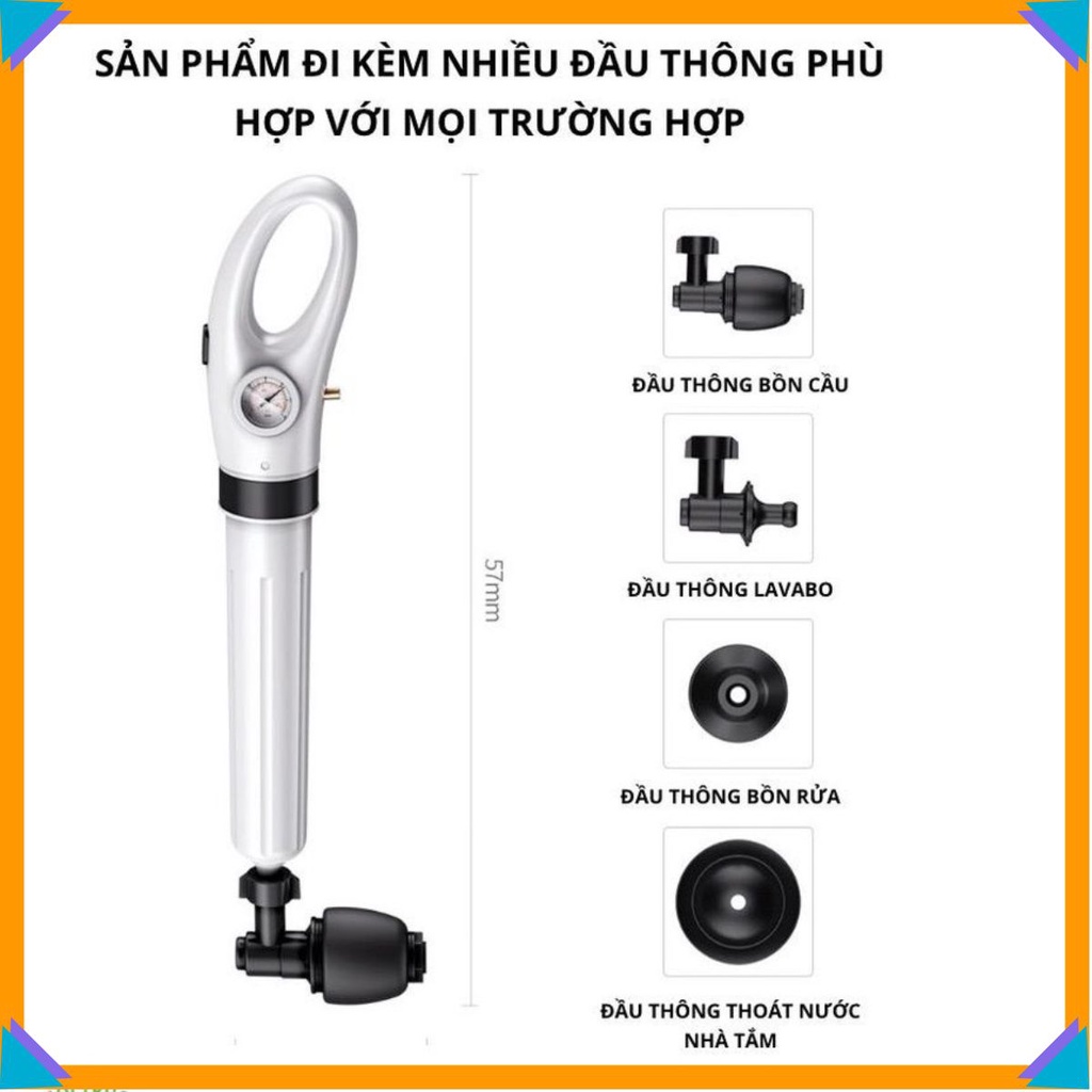 Máy Nén Cao Áp Thông Tắc Bồn Cầu 2020 - Asiamart