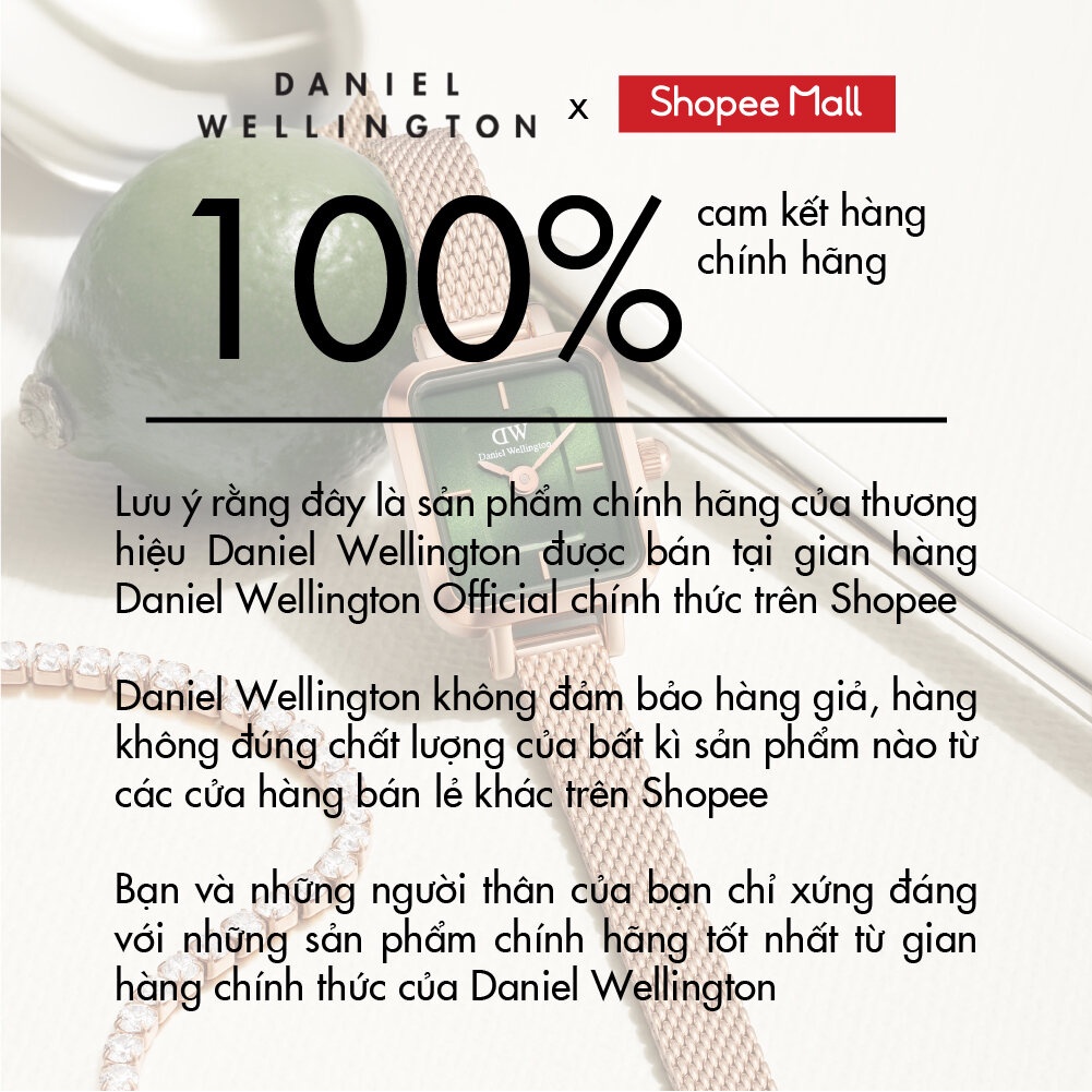 Dây da đồng hồ Daniel Wellington 12mm khóa màu bạc - Cho đồng hồ Petite 28mm