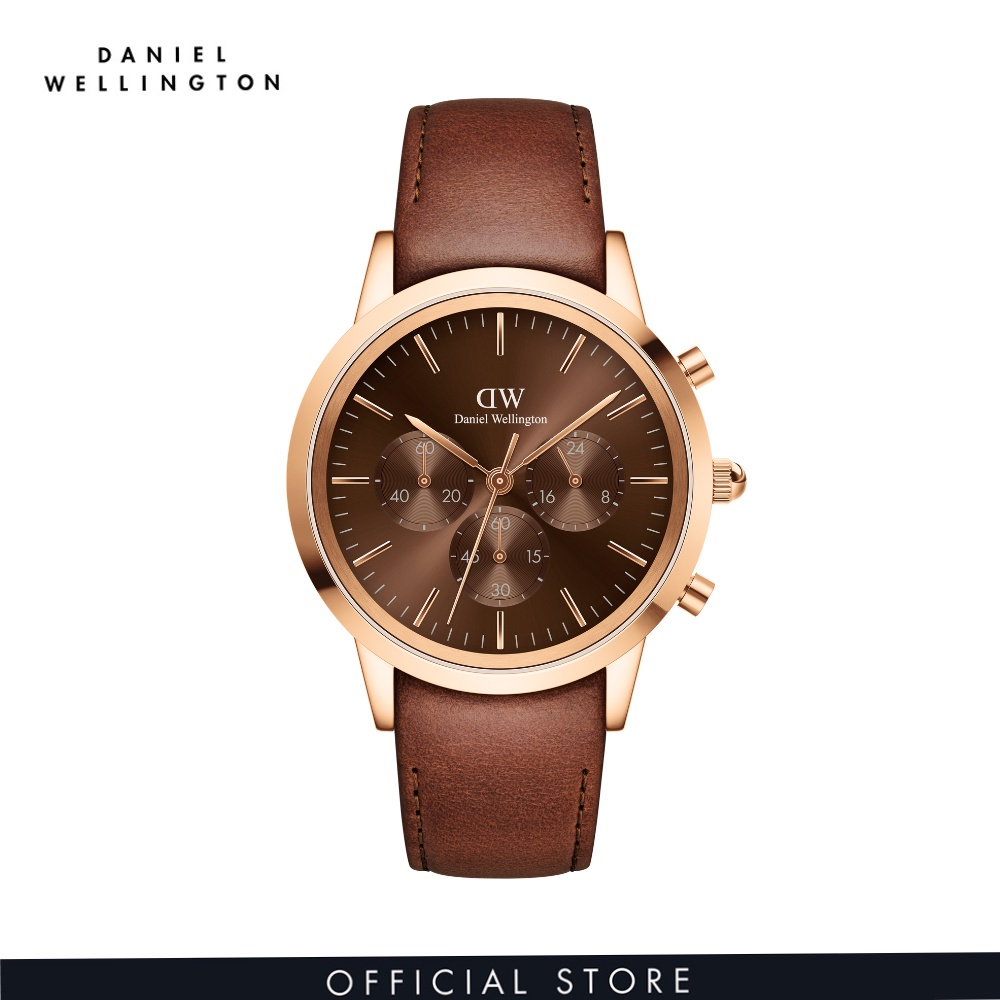 Đồng hồ Nam Daniel Wellington Dây Da - Iconic Chronograph 42MM DW00100640