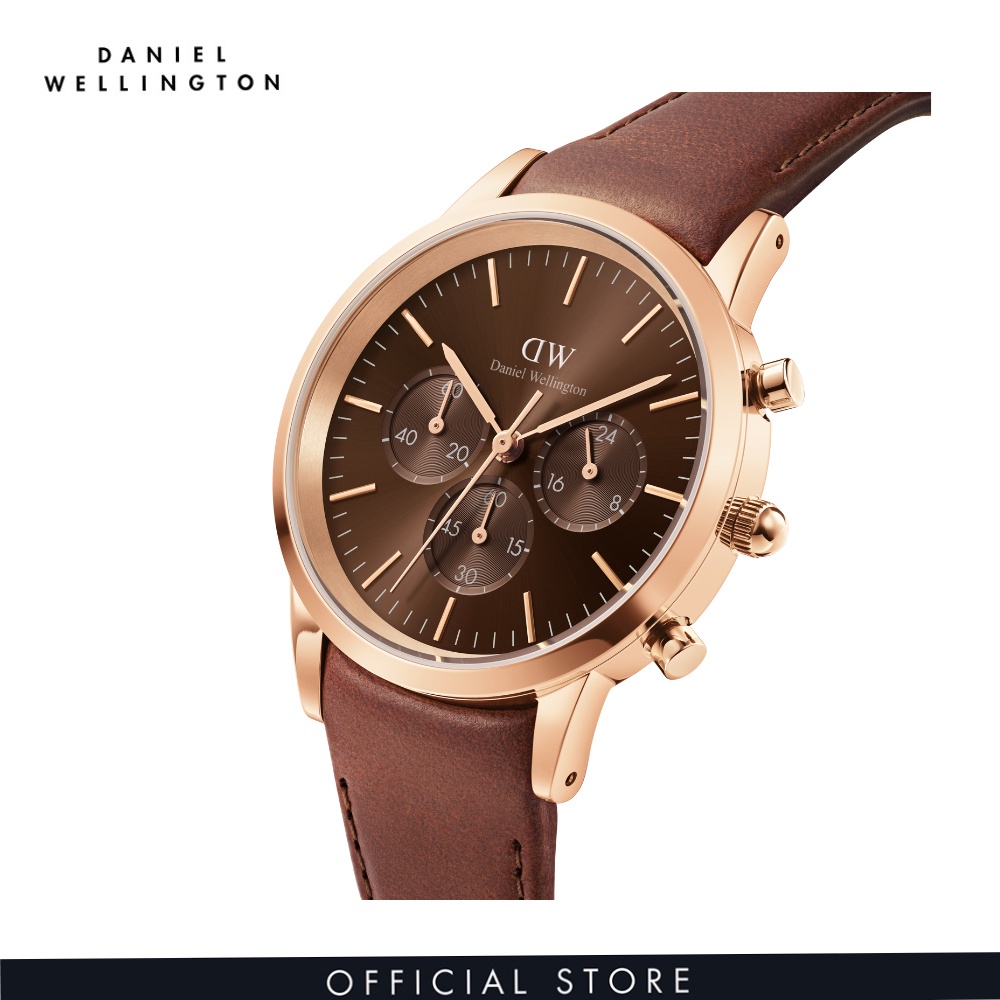 Đồng hồ Nam Daniel Wellington Dây Da - Iconic Chronograph 42MM DW00100640
