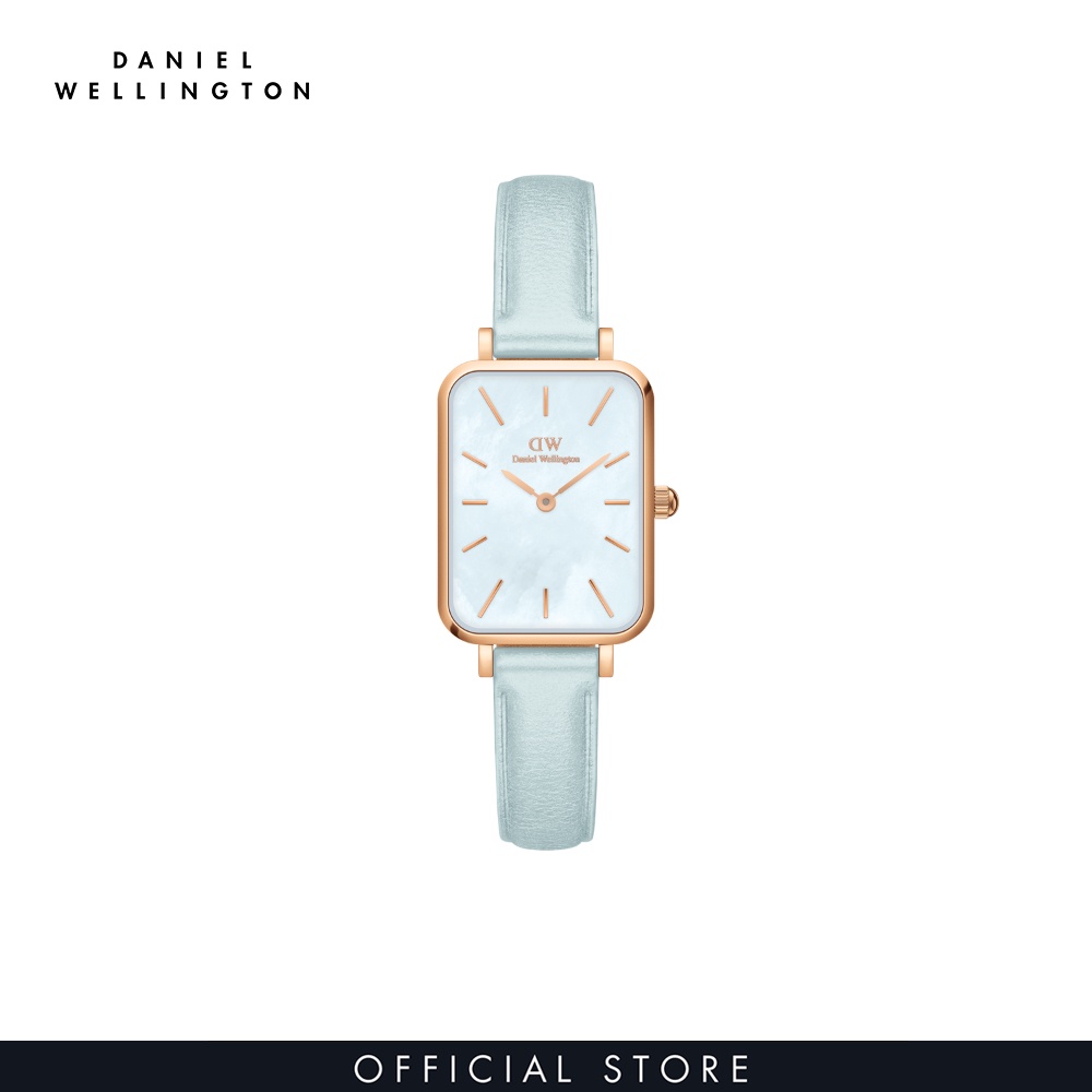 Đồng hồ Nữ Daniel Wellington Dây Da - Quadro Bluebell MOP 20X26MM DW00100638