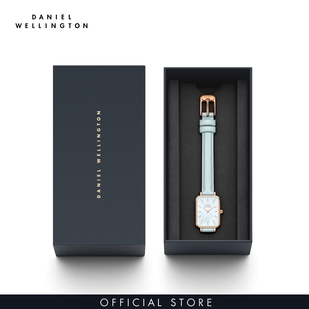 Đồng hồ Nữ Daniel Wellington Dây Da - Quadro Bluebell MOP 20X26MM DW00100638