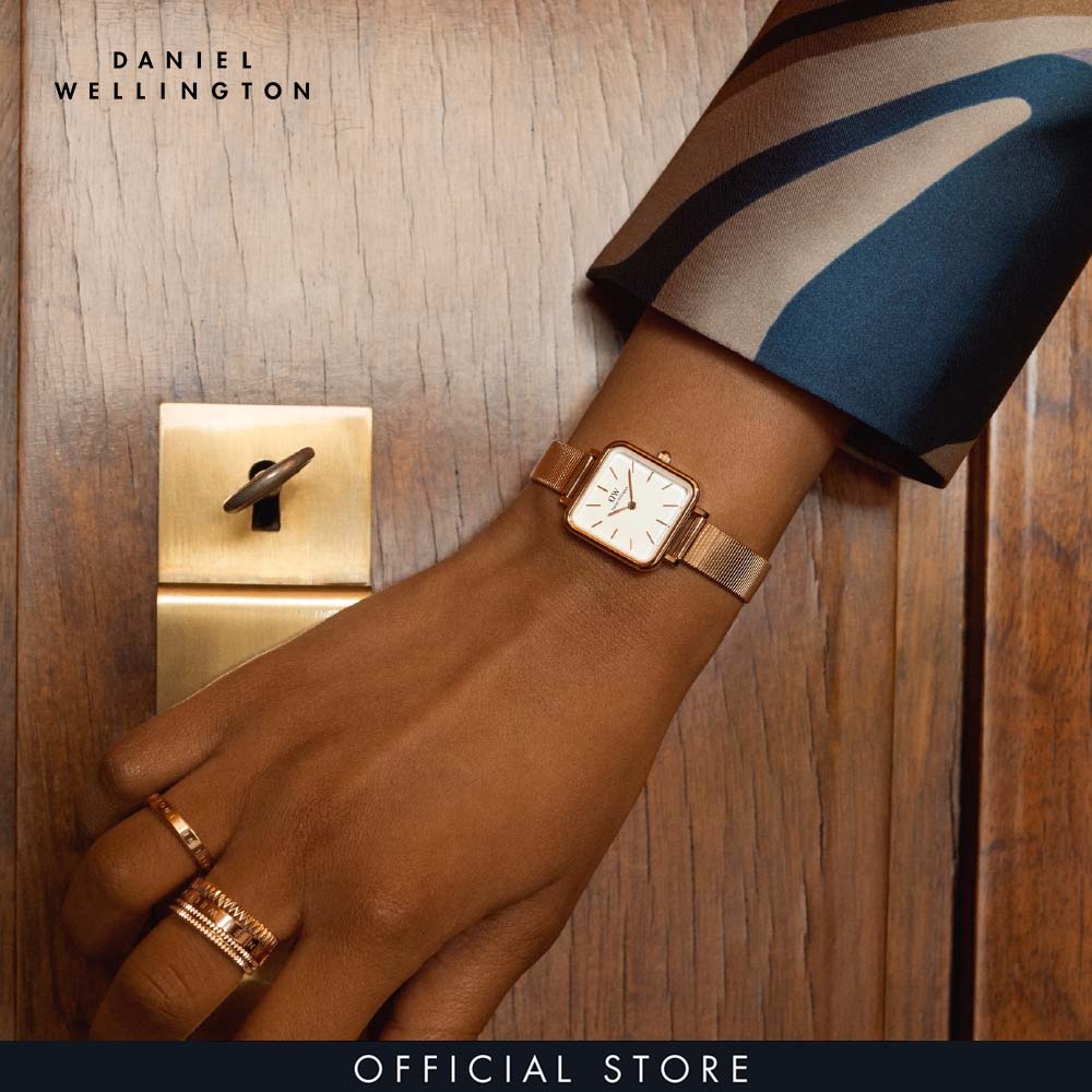 Đồng hồ Nữ Daniel Wellington dây lưới - Quadro Studio 22x22 mm DW00100517