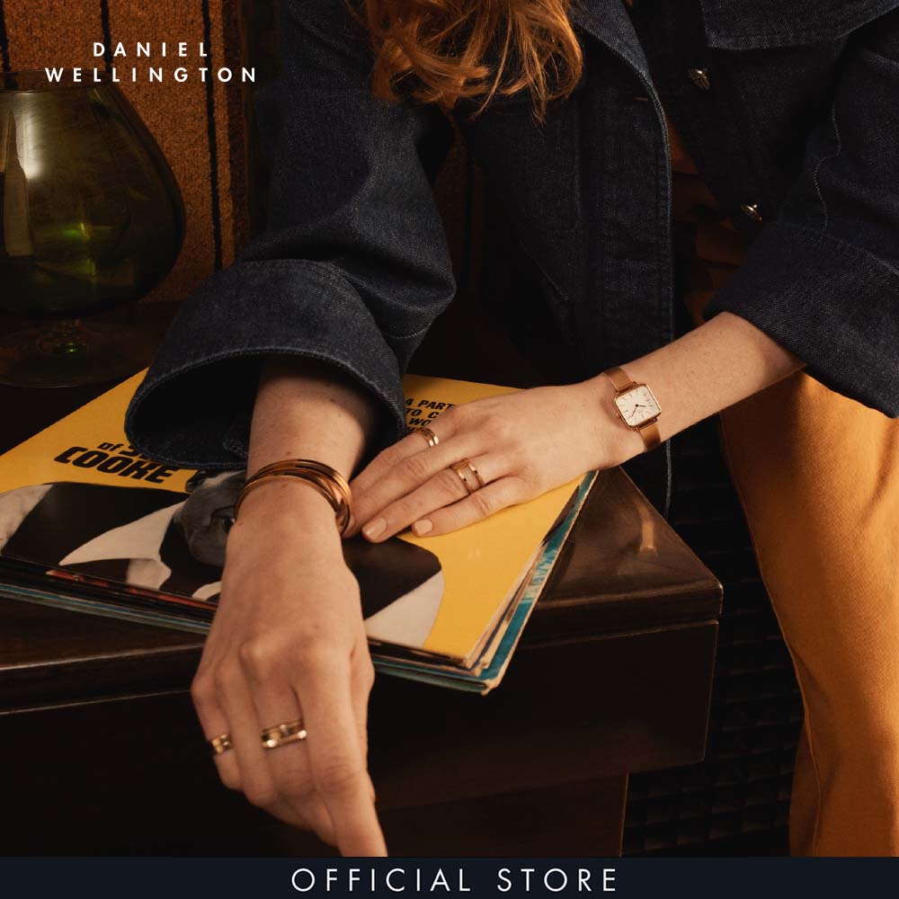 Đồng hồ Nữ Daniel Wellington dây lưới - Quadro Studio 22x22 mm DW00100517