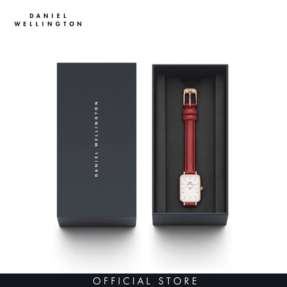 Only 9.9 Giảm 35% - Đồng hồ Nữ Daniel Wellington dây Da - Quardo Pressed 20x26mm DW00100454