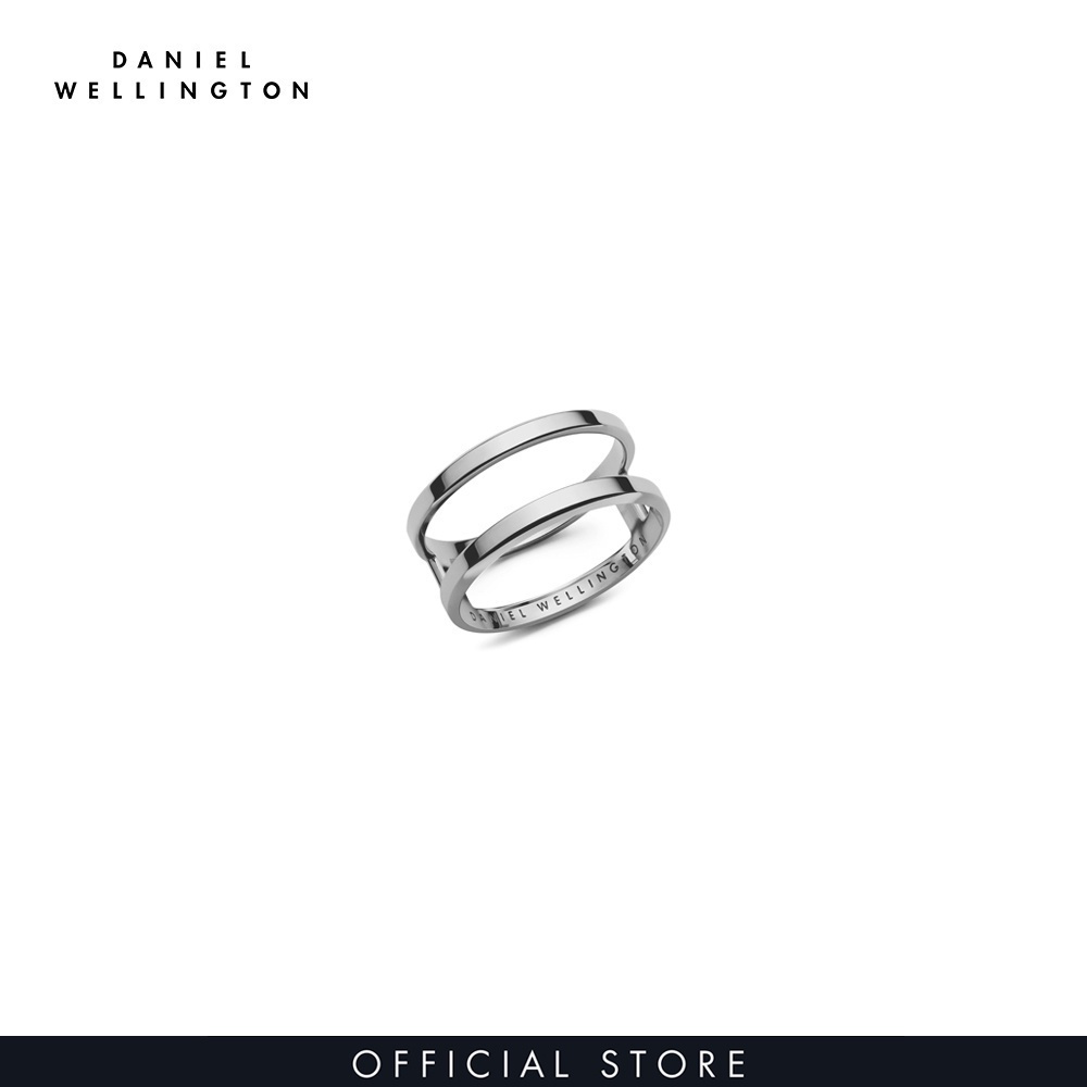 Nhẫn Daniel Wellington 2 vòng màu bạc Elan Dual Ring